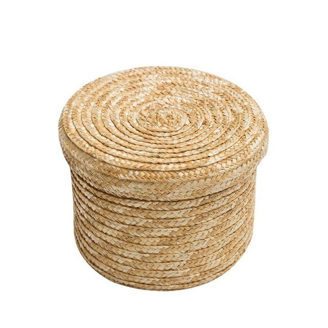 Handmade Straw Woven Storage Basket