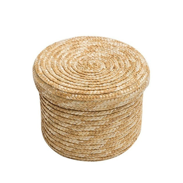 Handmade Straw Woven Storage Basket