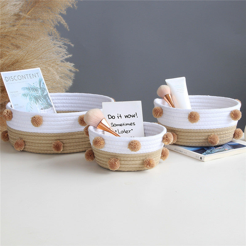Nordic Cotton Rope Woven Storage Baskets