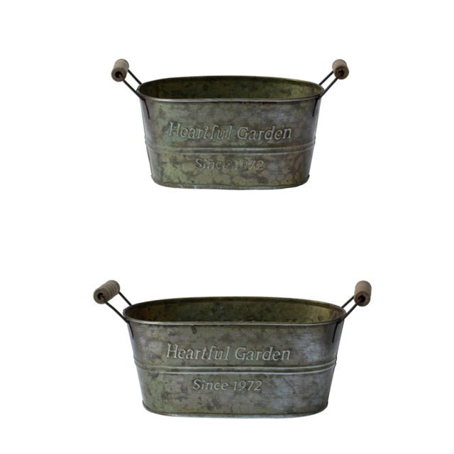 Vintage Country Metal Storage Basket