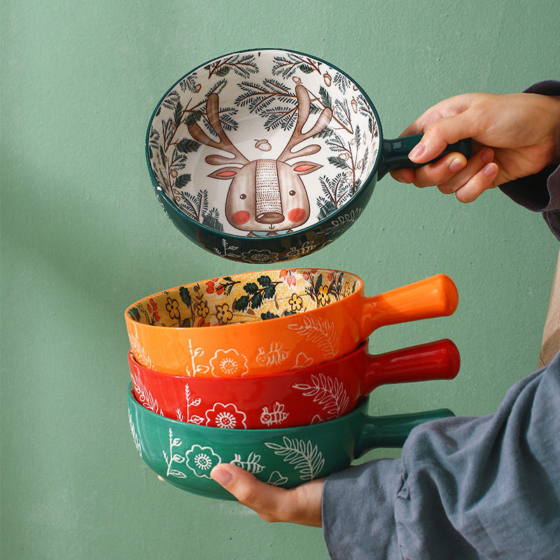 Single Handle Ceramic Bowl