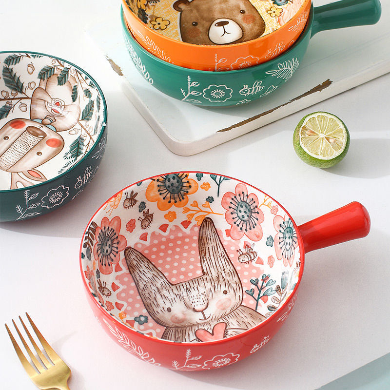 Single Handle Ceramic Bowl