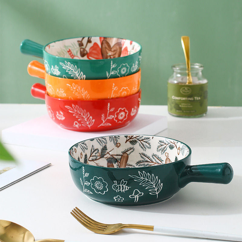 Single Handle Ceramic Bowl