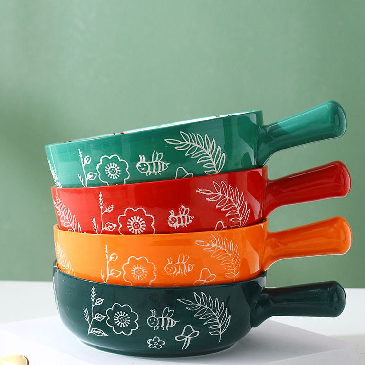 Single Handle Ceramic Bowl