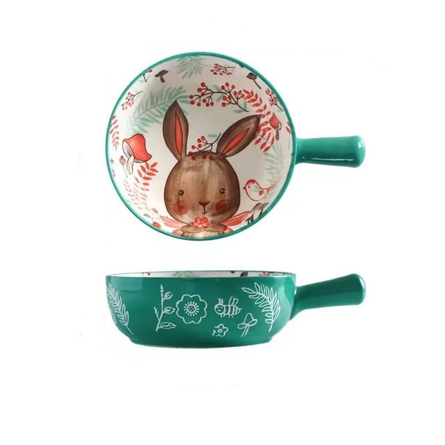 Single Handle Ceramic Bowl