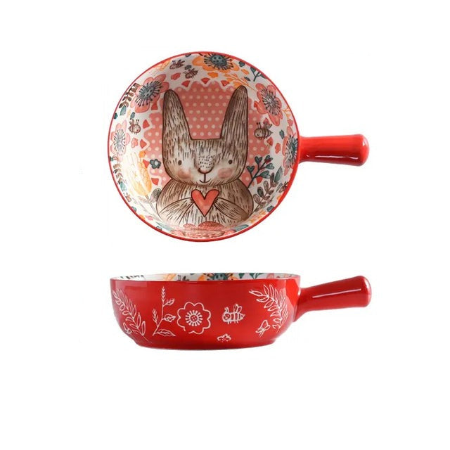 Single Handle Ceramic Bowl