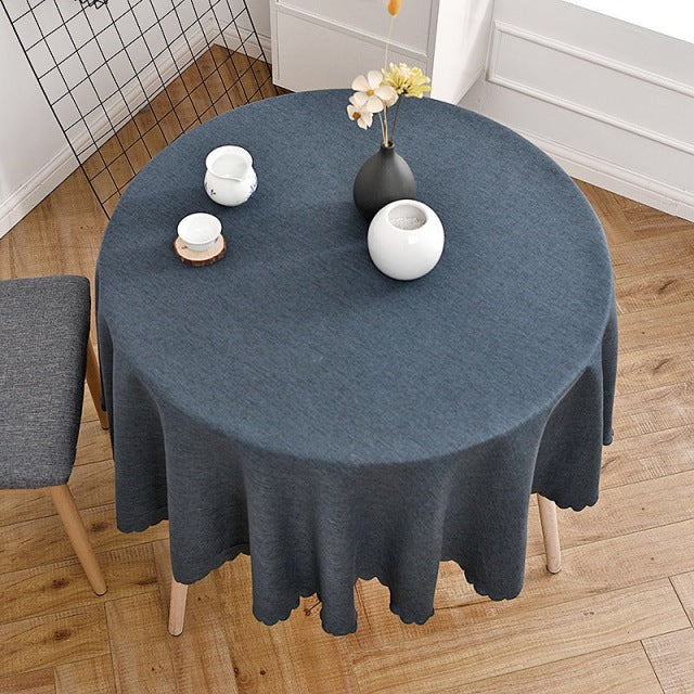 Elegant Round Cotton Tablecloth