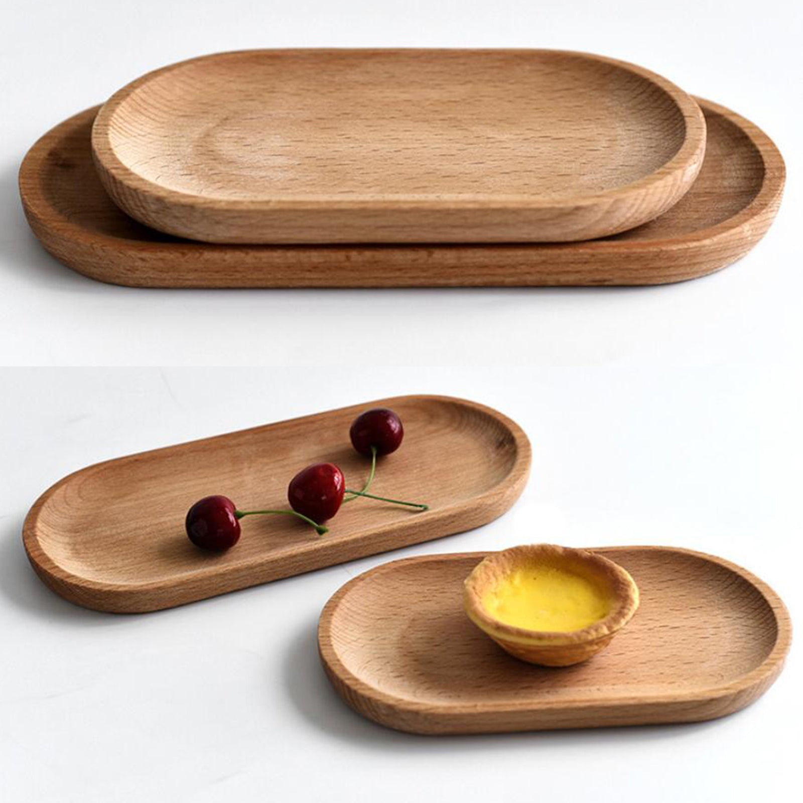 Oval Wooden Tea Tray