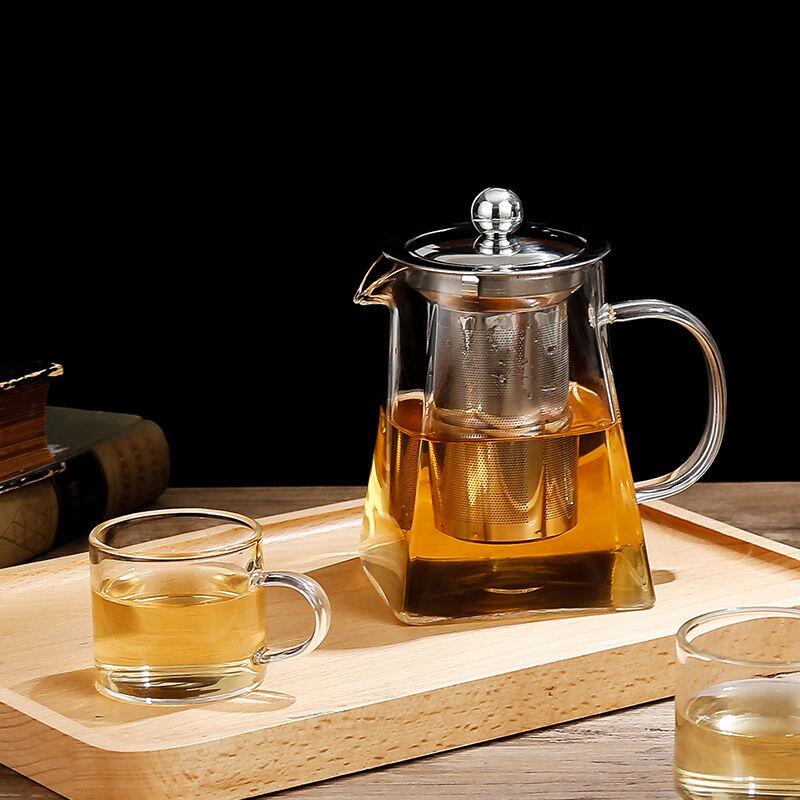 Glass Teapot with Heat Resistant Stainless Steel Infuse