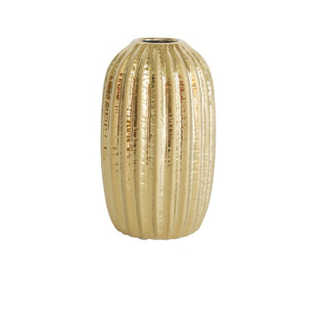 Golden Ceramic Vase for Home Decor