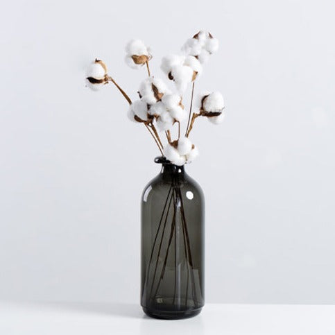 Nordic Black Glass Vases for Living Room Decor