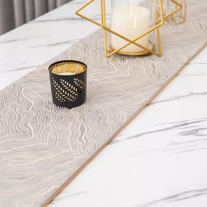 Modern Satin Golden Table Runners