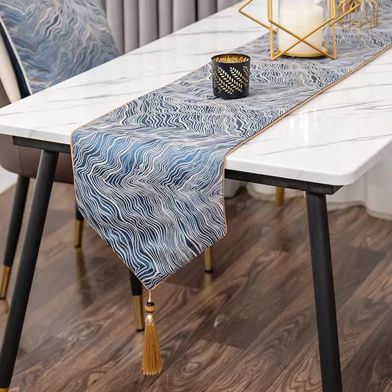 Modern Satin Golden Table Runners