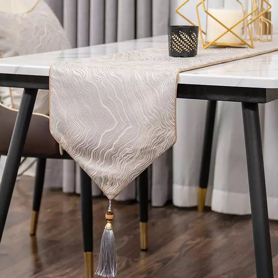 Modern Satin Golden Table Runners