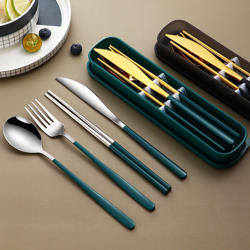 Eco Friendly Stainless Steel Dinnerware Set with Case