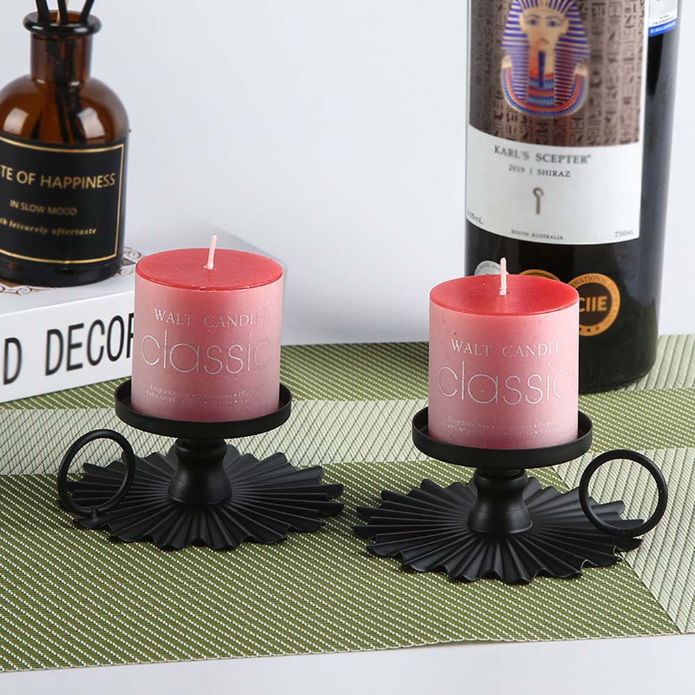 Set of Four Iron Candle Holder for Table