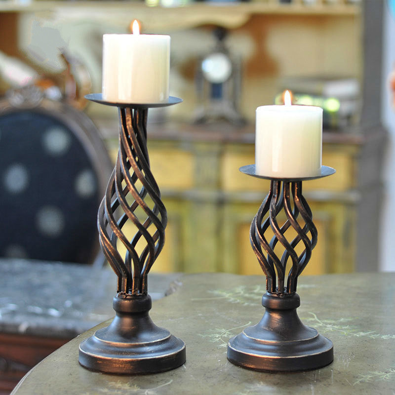Retro Metal Candlestick European style with Elegant Shape