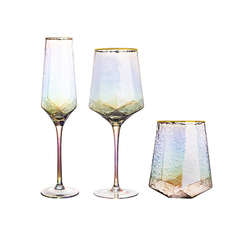 Wine Glass Cup Diamond Shaped Nordic Style