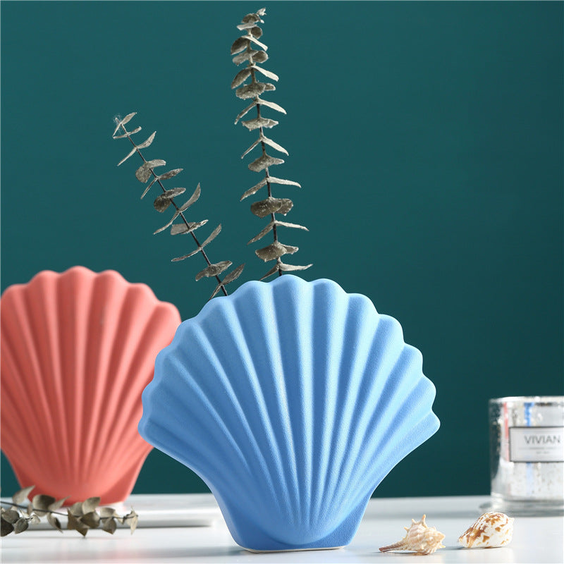 Ceramic Abstract Art Shell Vase