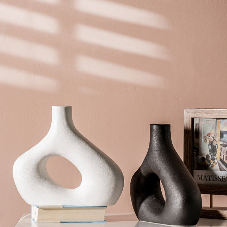 Nordic Frosted Ceramic Flower Vase