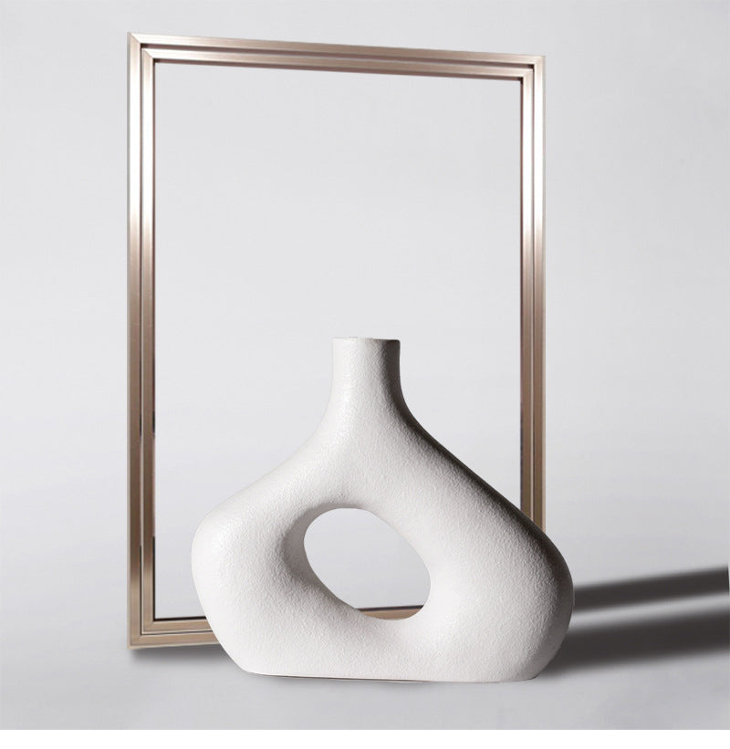 Nordic Frosted Ceramic Flower Vase