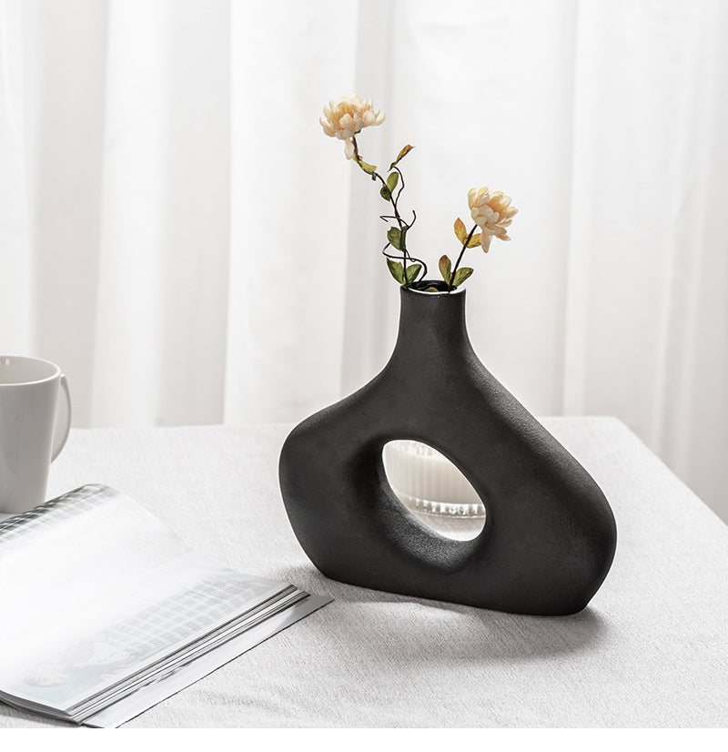 Nordic Frosted Ceramic Flower Vase