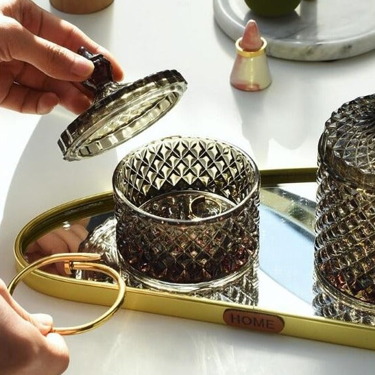 Retro Green Glass Storage in Nordic Style