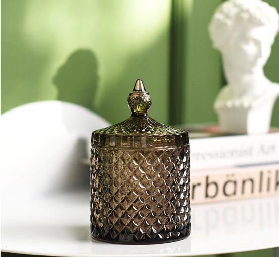 Retro Green Glass Storage in Nordic Style