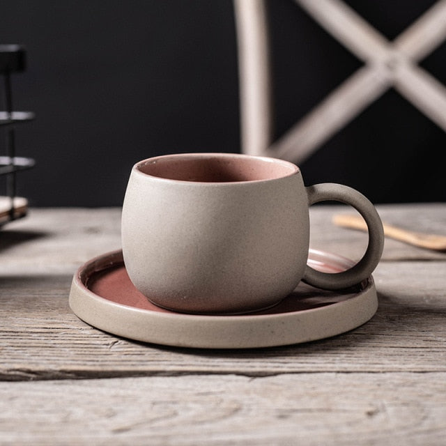 Ceramic Mug Coffee Mug with Saucer Latte