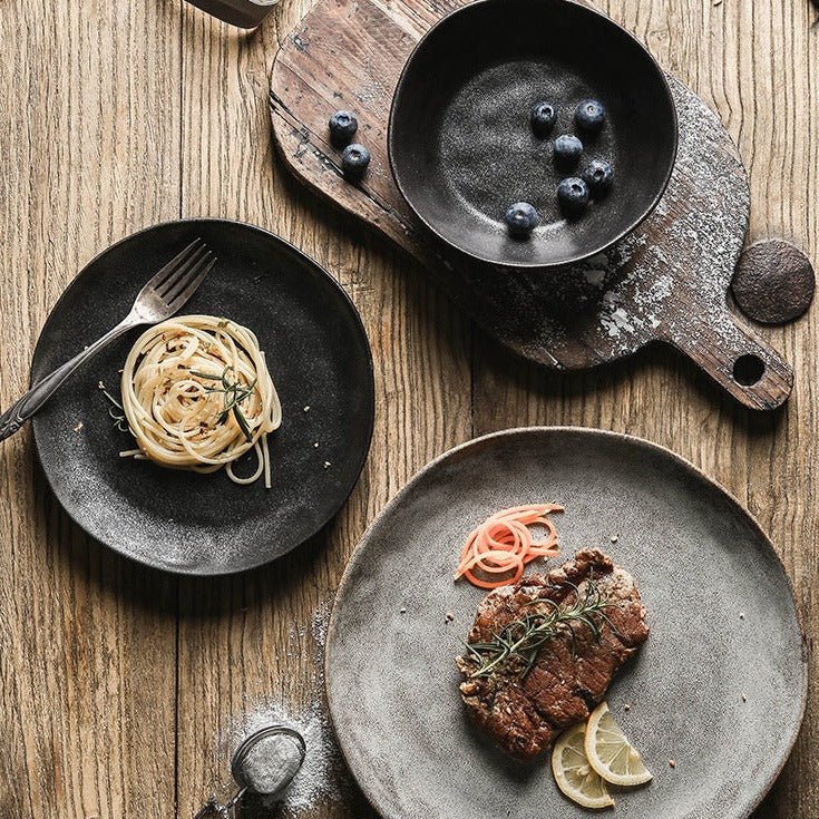 Retro Japanese Ceramic Dinner Plate