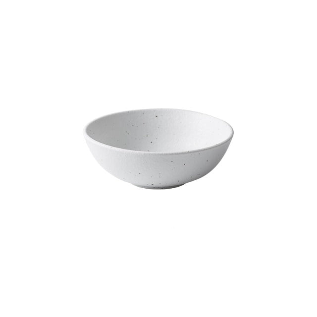 White Ceramic Set Bowls and Plates Nordic Style