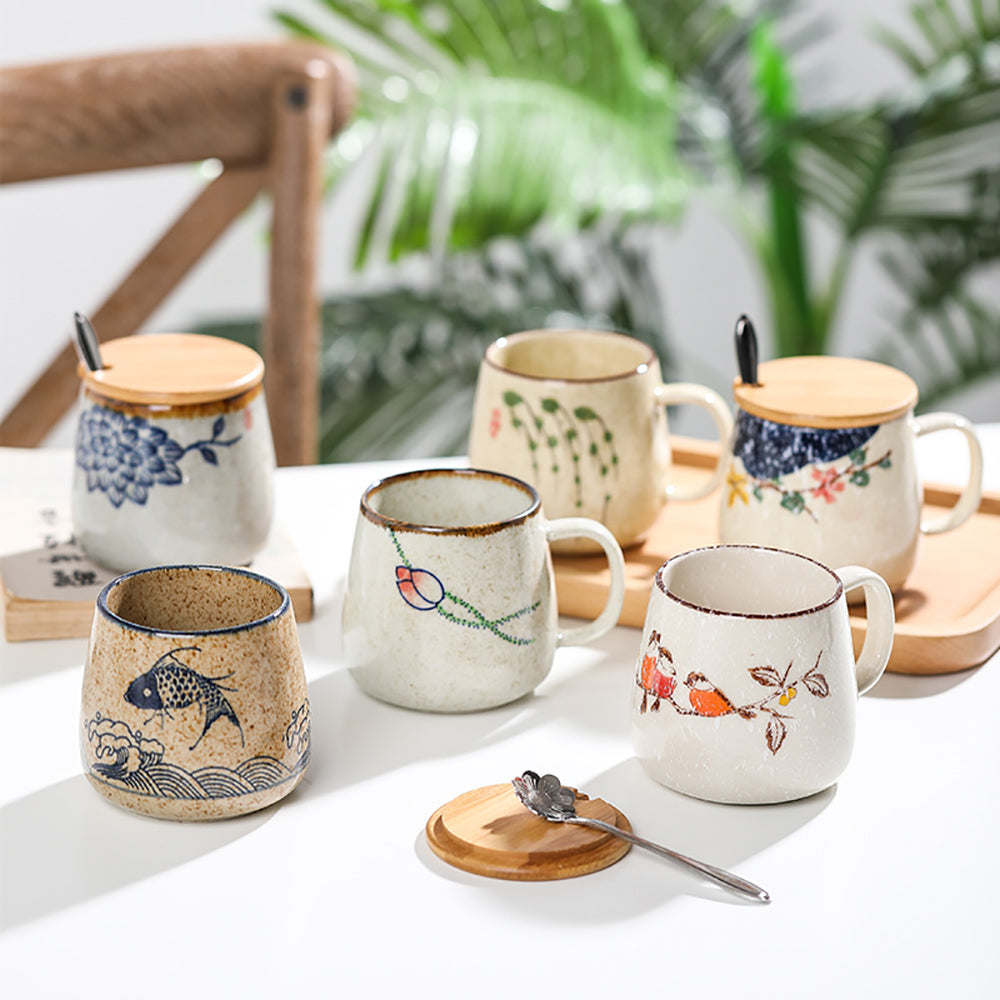 Vintage Coffee Mug Unique Japanese Retro Style