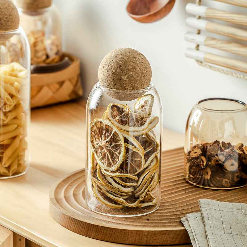 Transparent  Bottle Storage Cork Sealed