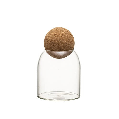 Transparent Bottle Storage Cork Sealed