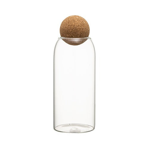 Transparent Bottle Storage Cork Sealed