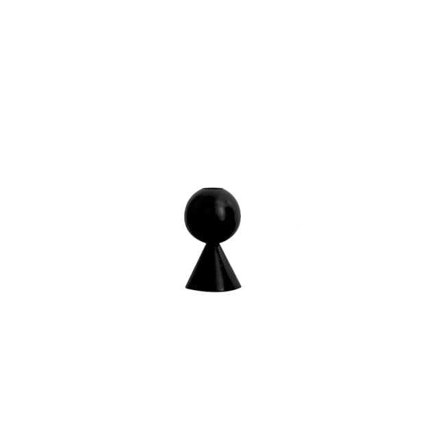 Black Wooden Candle Holders Nordic Style