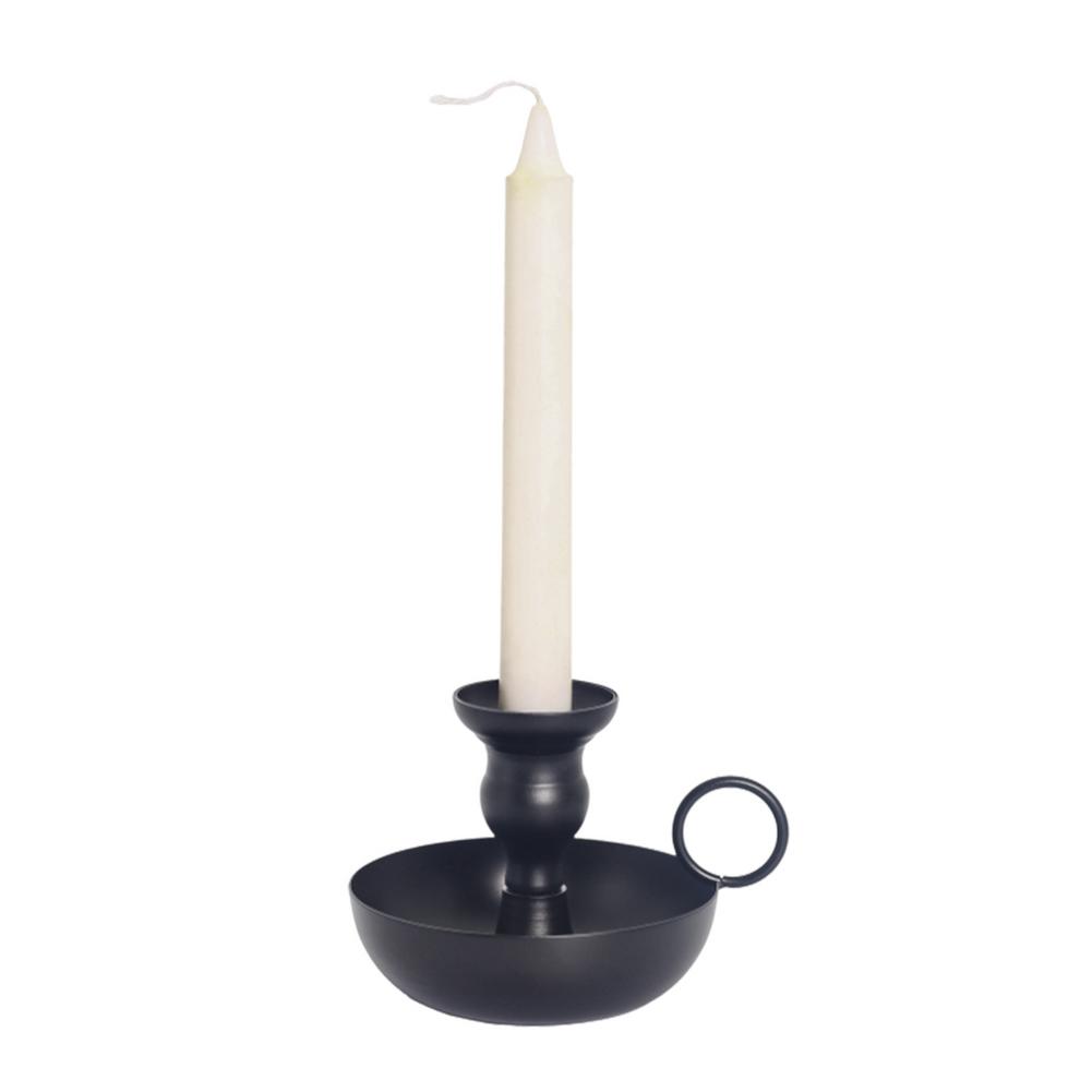 Iron Vintage Black Candle Holder