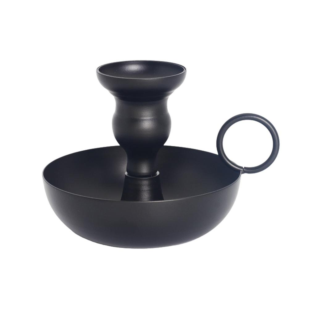 Iron Vintage Black Candle Holder