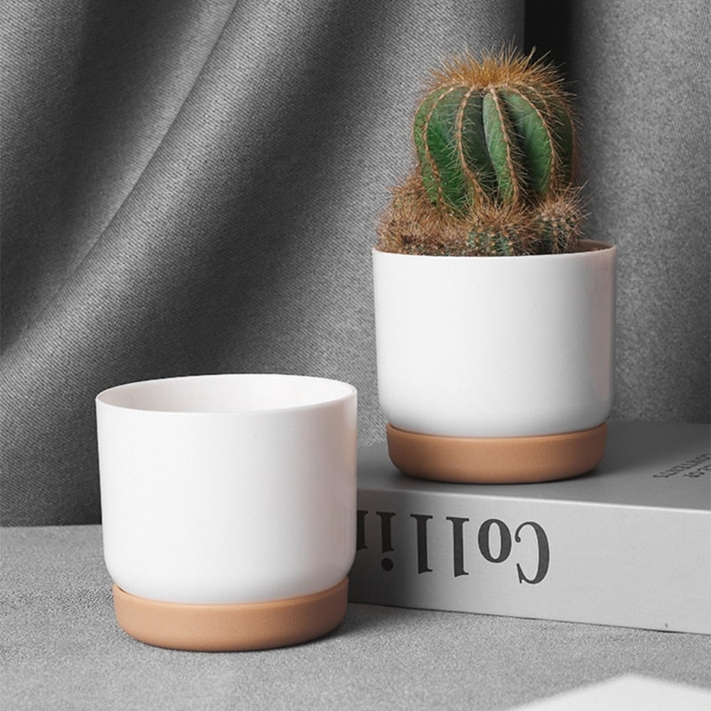 Cute Small White Flower Pots