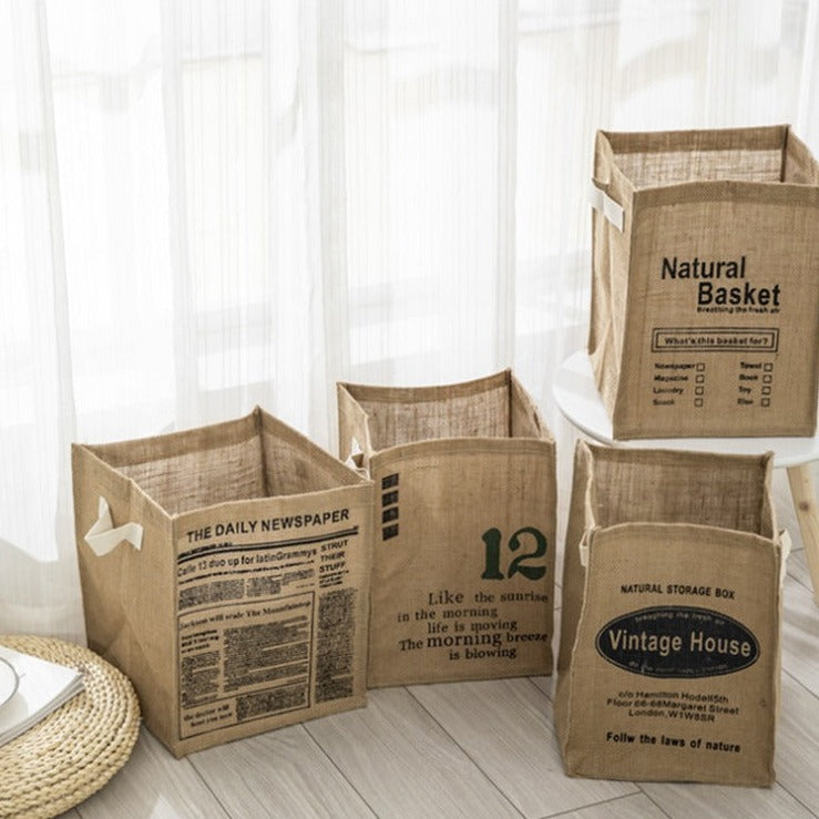 Folding Cotton Linen Storage Box