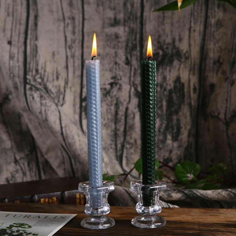 Transparent Crystal Glass Candle Stand