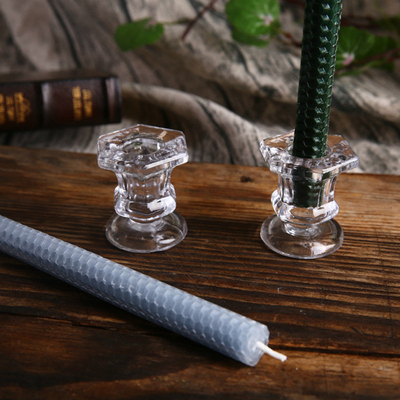 Transparent Crystal Glass Candle Stand