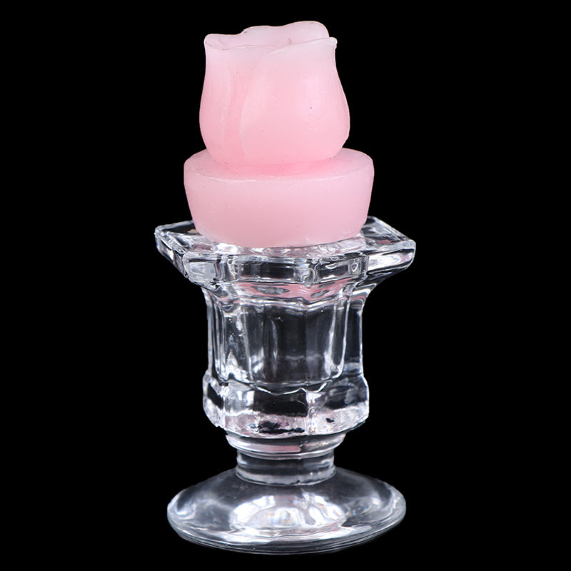 Transparent Crystal Glass Candle Stand