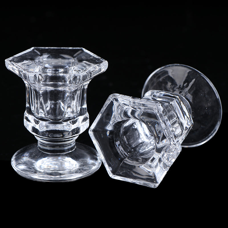 Transparent Crystal Glass Candle Stand