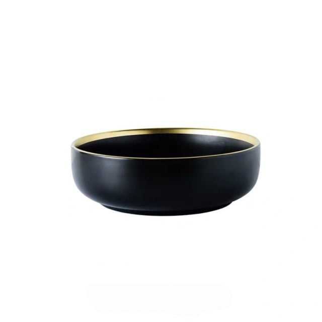 Black Tableware Porcelain Dinner Plates