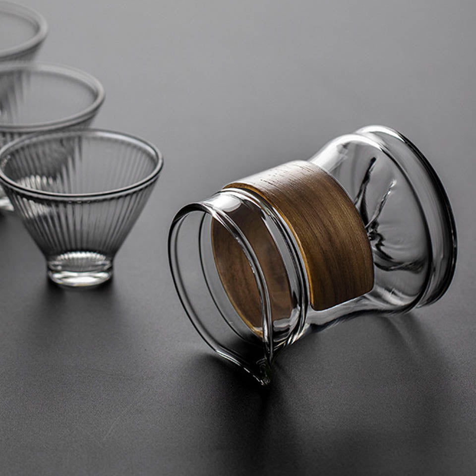 Heat-resistant Glass Teapot with Wooden Handle