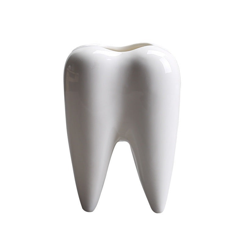 Creative Ceramic Tooth Vase Succulent
