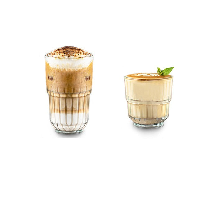 Embossed Stripe Origami Style Glassware