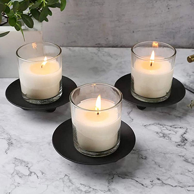 Iron Candle Holders Plate Shape