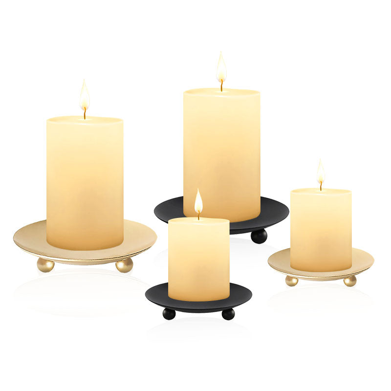 Iron Candle Holders Plate Shape
